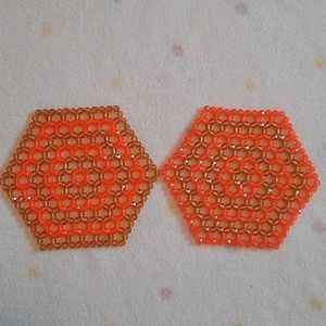 Vtg beaded doilies
